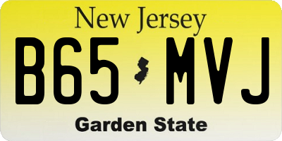 NJ license plate B65MVJ