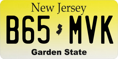 NJ license plate B65MVK
