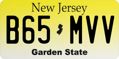 NJ license plate B65MVV