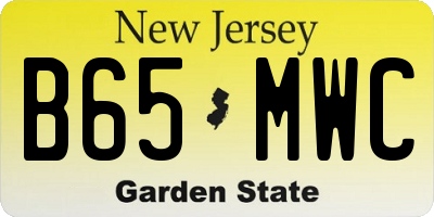 NJ license plate B65MWC