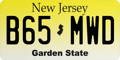 NJ license plate B65MWD