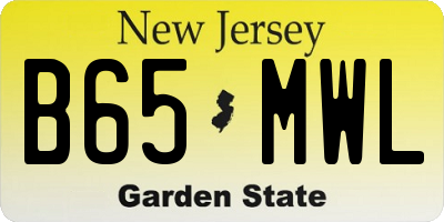 NJ license plate B65MWL