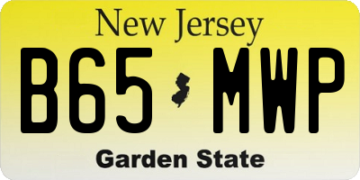 NJ license plate B65MWP