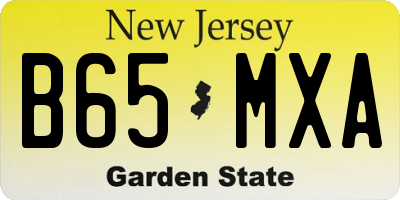 NJ license plate B65MXA