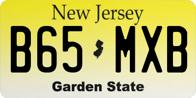 NJ license plate B65MXB