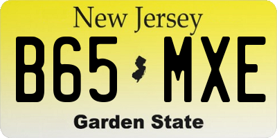 NJ license plate B65MXE