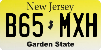 NJ license plate B65MXH