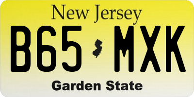 NJ license plate B65MXK