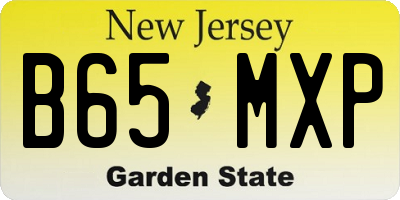 NJ license plate B65MXP