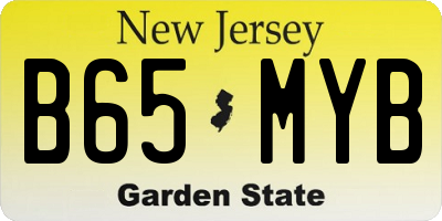 NJ license plate B65MYB