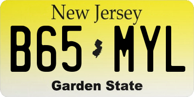 NJ license plate B65MYL