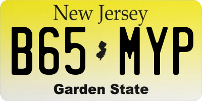 NJ license plate B65MYP