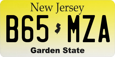 NJ license plate B65MZA
