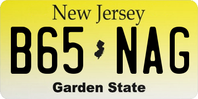 NJ license plate B65NAG