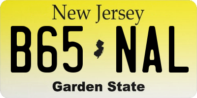 NJ license plate B65NAL