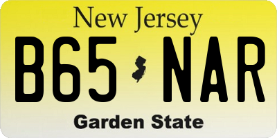 NJ license plate B65NAR
