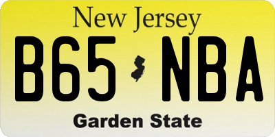NJ license plate B65NBA