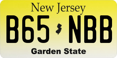 NJ license plate B65NBB