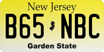 NJ license plate B65NBC