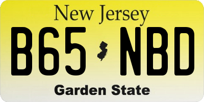 NJ license plate B65NBD
