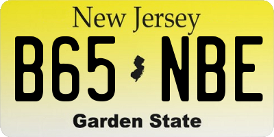 NJ license plate B65NBE
