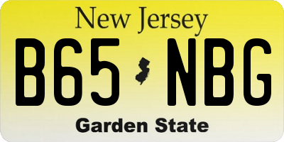 NJ license plate B65NBG