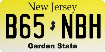 NJ license plate B65NBH