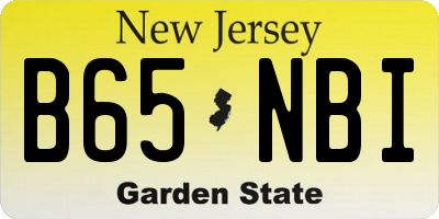 NJ license plate B65NBI
