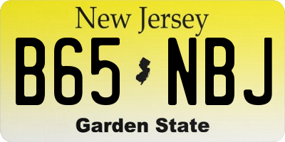 NJ license plate B65NBJ