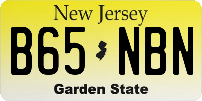 NJ license plate B65NBN