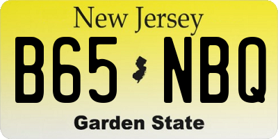 NJ license plate B65NBQ