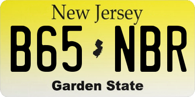 NJ license plate B65NBR
