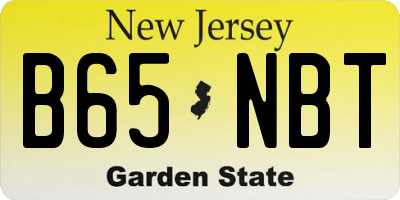 NJ license plate B65NBT