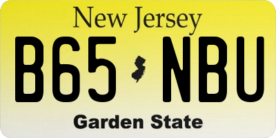 NJ license plate B65NBU