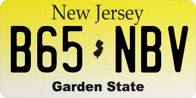 NJ license plate B65NBV
