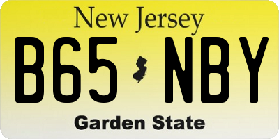 NJ license plate B65NBY