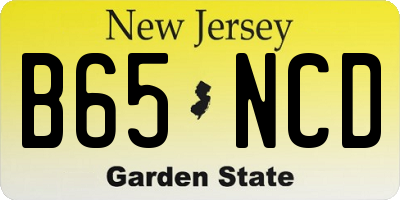 NJ license plate B65NCD
