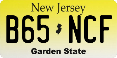 NJ license plate B65NCF