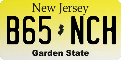 NJ license plate B65NCH