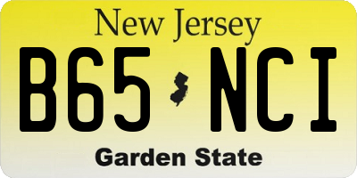 NJ license plate B65NCI