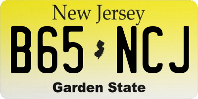 NJ license plate B65NCJ