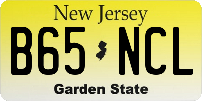NJ license plate B65NCL