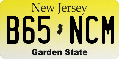 NJ license plate B65NCM