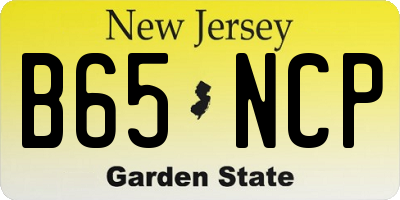NJ license plate B65NCP