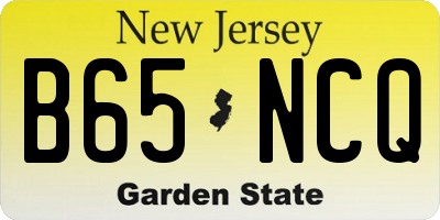 NJ license plate B65NCQ