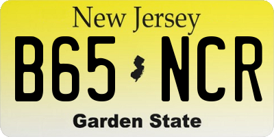 NJ license plate B65NCR