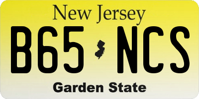 NJ license plate B65NCS