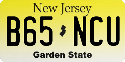 NJ license plate B65NCU
