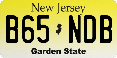 NJ license plate B65NDB