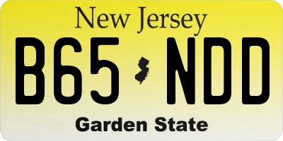 NJ license plate B65NDD